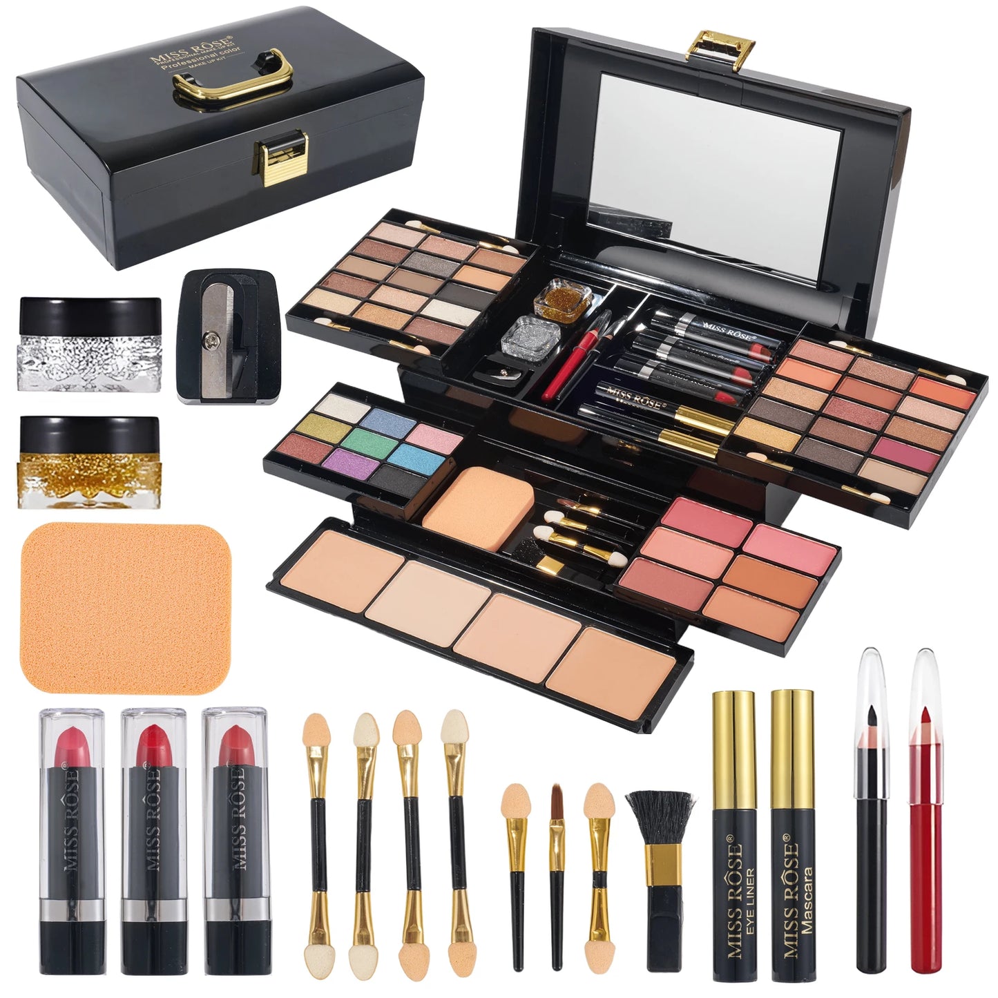 Women's Pro Makeup Set With Mirror All-In-One Gift Set