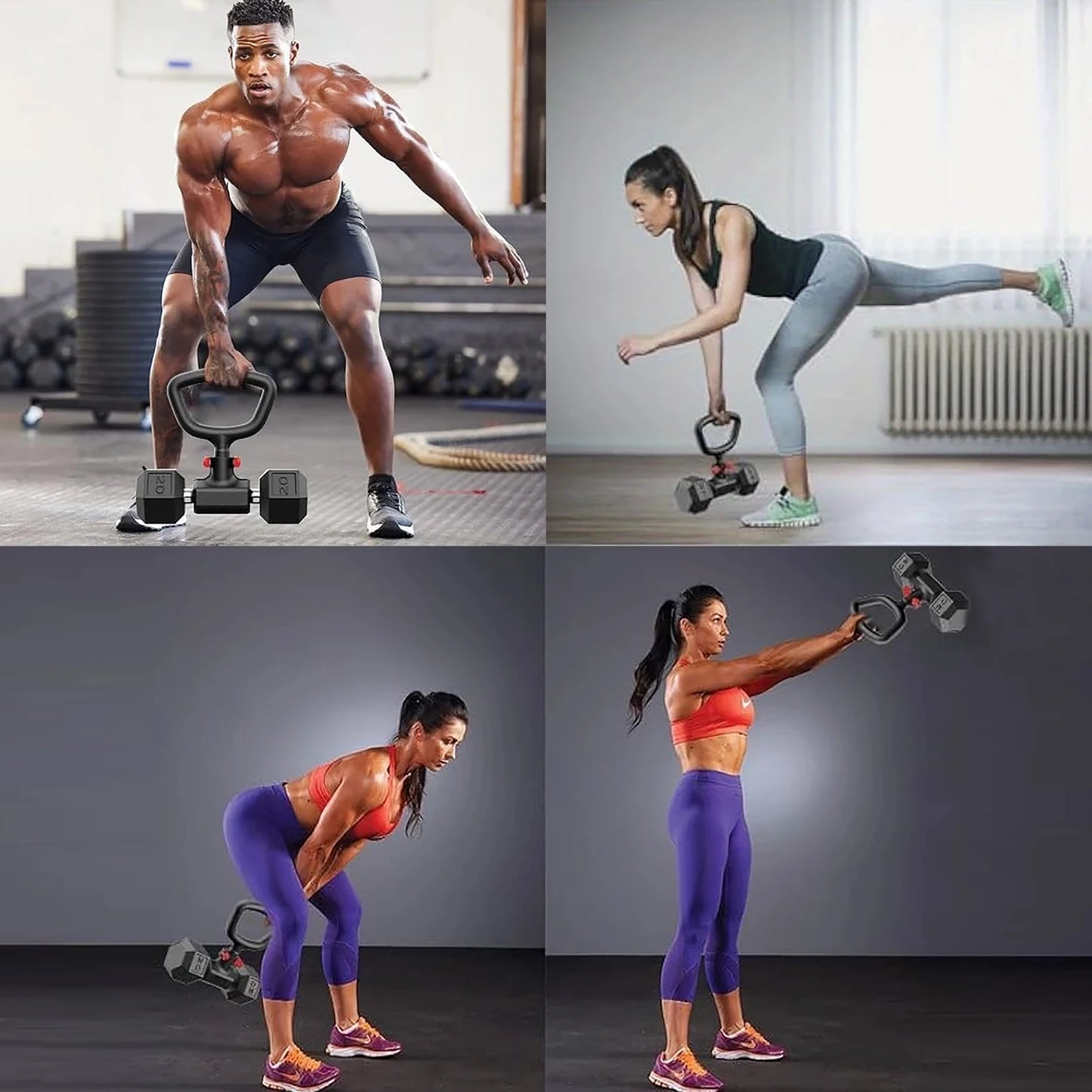 MARSAFIT Hyperbell Dumbbell Converter For Home Fitness Barbell And Kettlebell