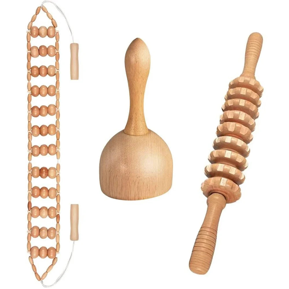 Wood Therapy Massage Tools Maderoterapia Kit for Body Contouring