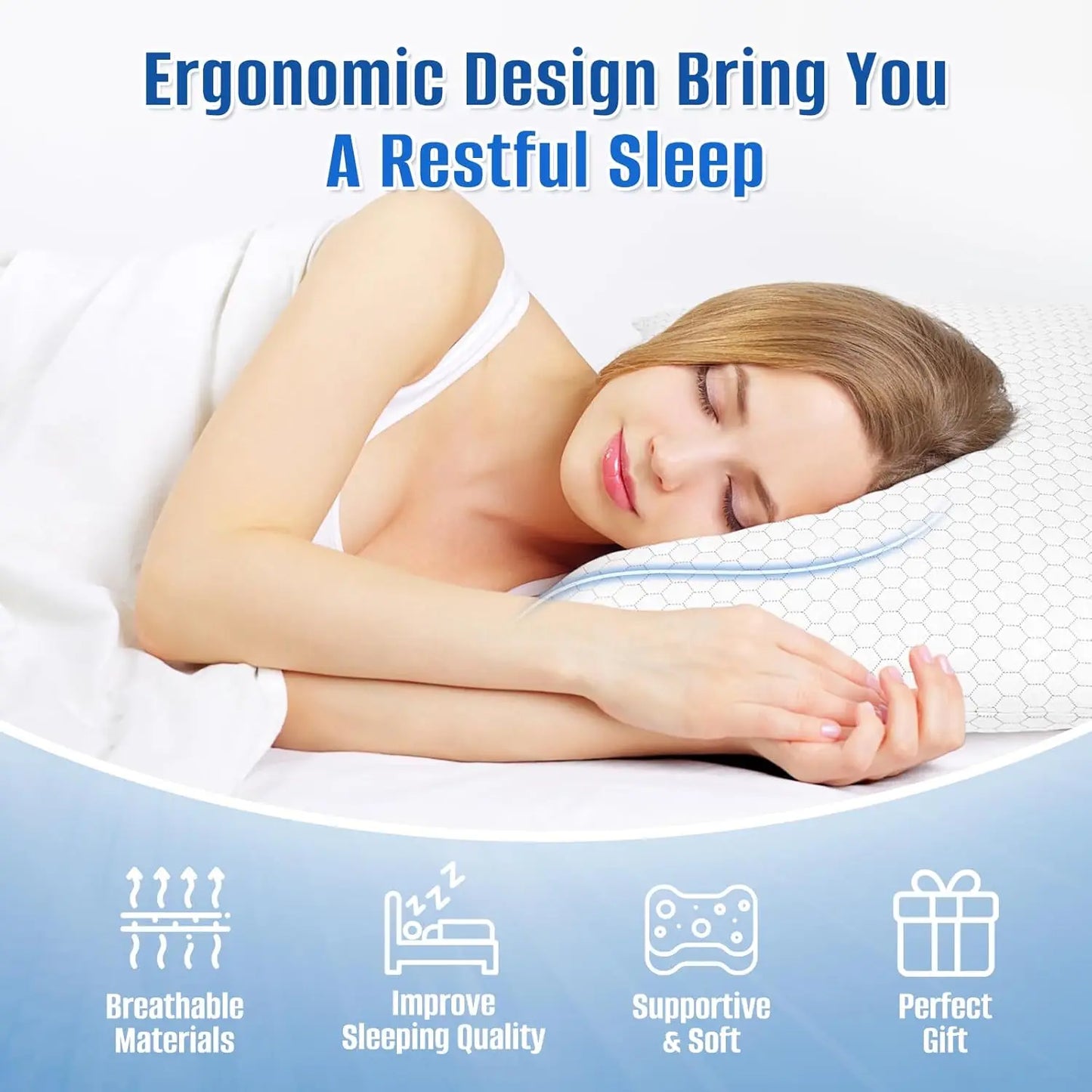 Cooling Adjustable Shredded Memory Foam Pillow Set For All Sleepers