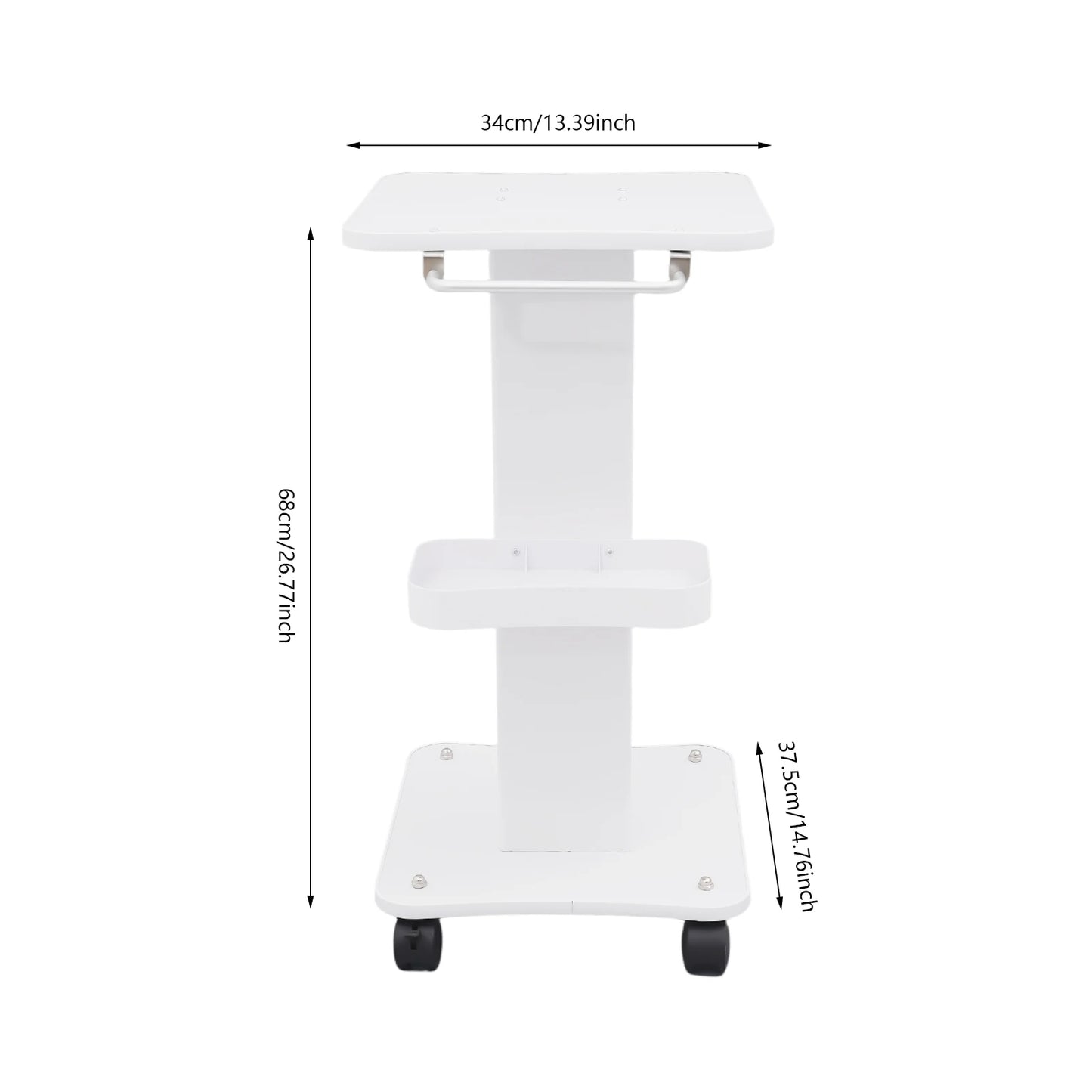 Bymaocar Heavy Duty Beauty Salon Trolley With Tray And Wheels
