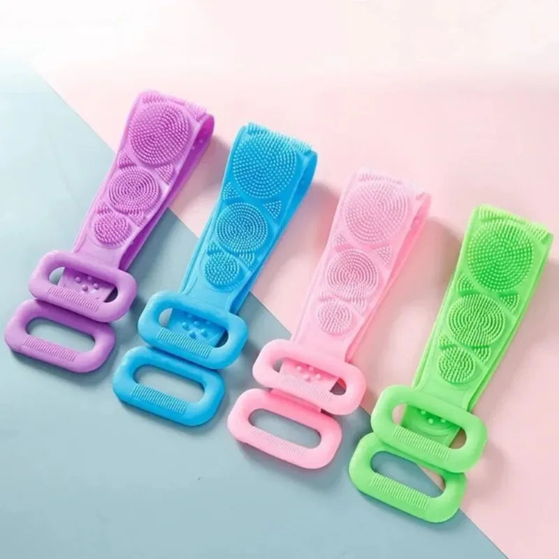 Silicone Back Scrubber Massage Exfoliating Bath Brush Sponge