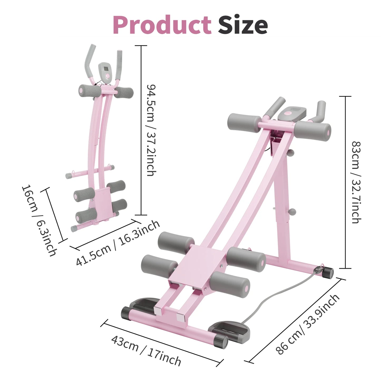Abdominal Curling Exercise Machine Foldable Abdominal Trainer