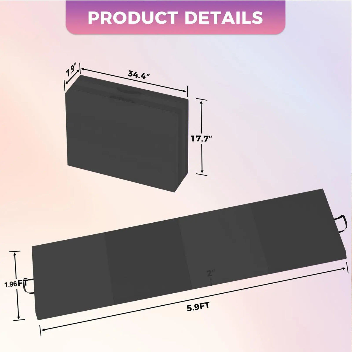HiMISS Foldable Gymnastics Exercise Mat For Yoga And Pilates