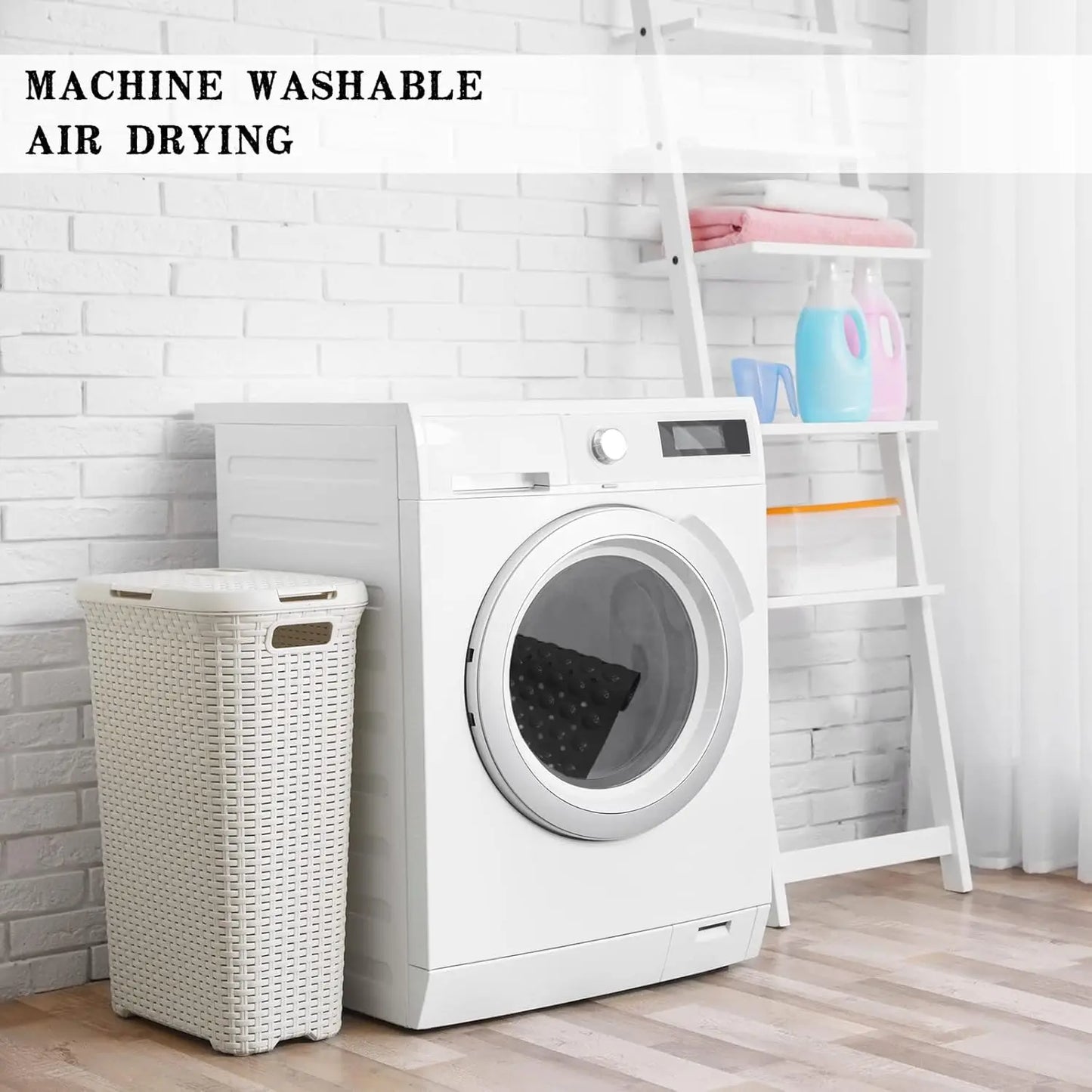 Machine Washable Non-Slip Bath Mat With Suction Cups