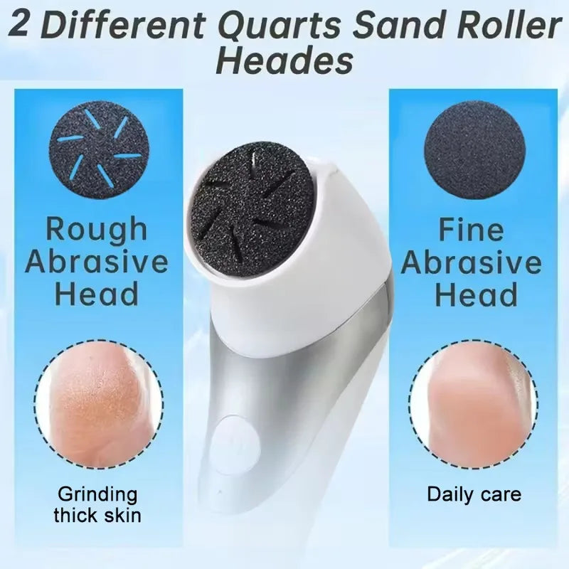 Professional Electric Foot Callus Remover Pedicure Kit With Rechargeable Battery