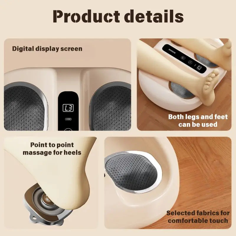 Mini Foot Massager With Heat And Deep Kneading Massage Vibration