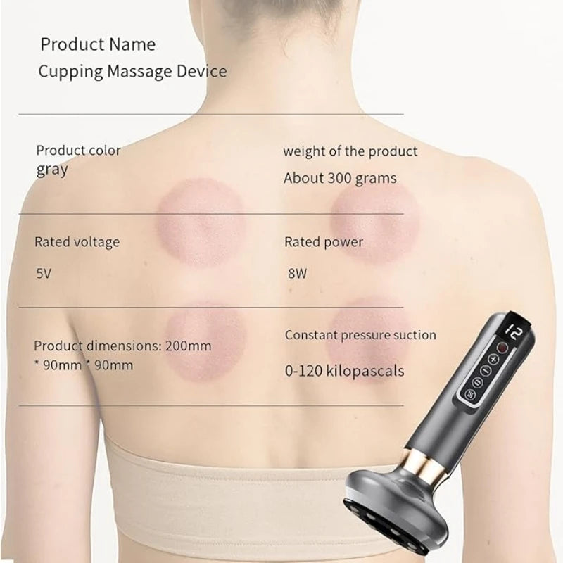 Full Body Cupping And Massaging Device With 12 Level Intensity