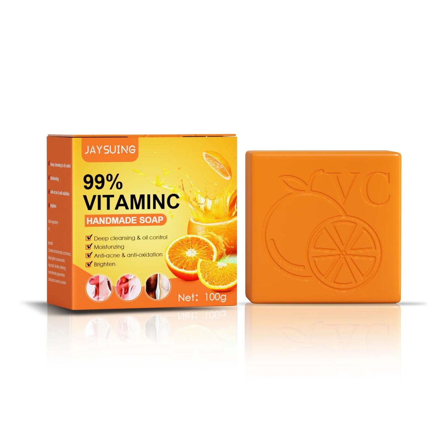 Jaysuing Vitamin C Whitening Soap Bar For Face And Body