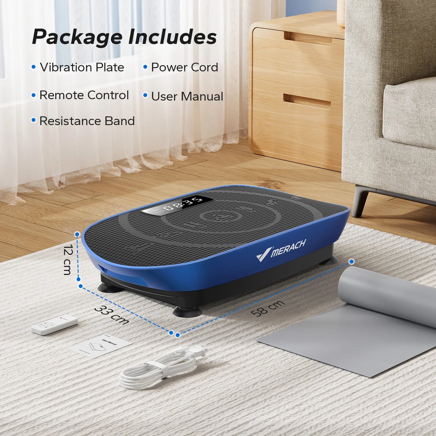 MERACH Vibration Plate CV30 Whole Body Workout Platform