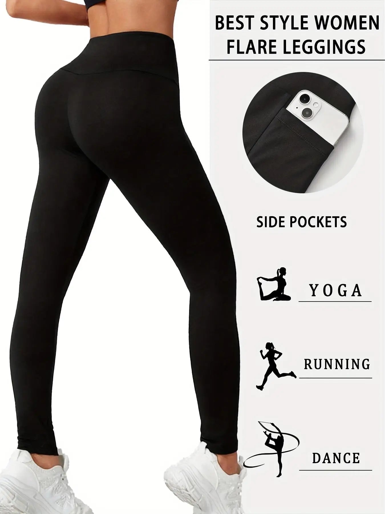 Fleece Lined High Waist Yoga Pants With Side Pockets