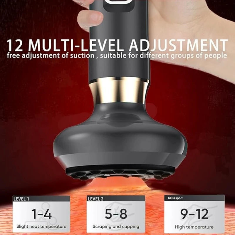 Full Body Cupping And Massaging Device With 12 Level Intensity