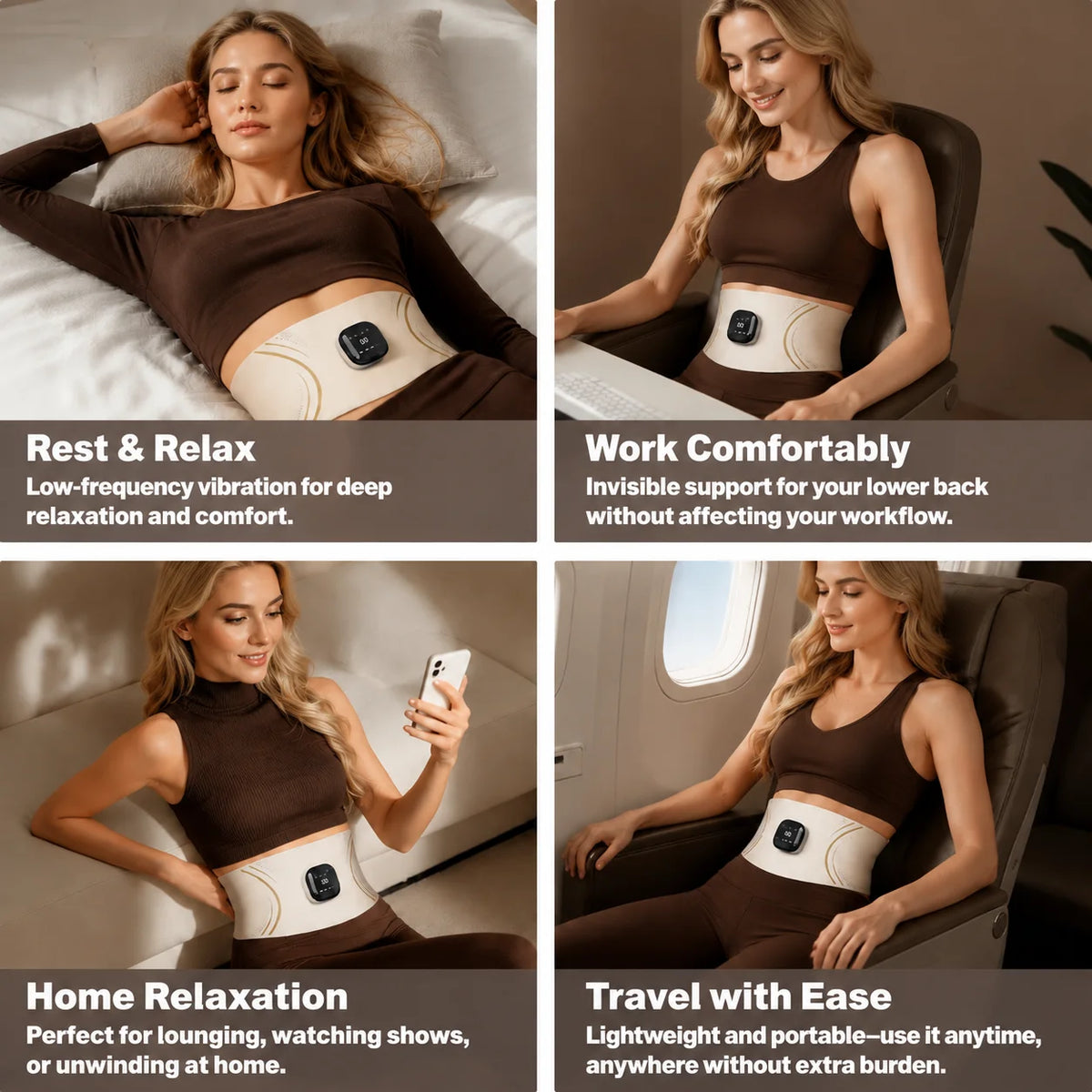Jitesy Heated TNS EMS Ab Muscle Stimulator For Fat Loss