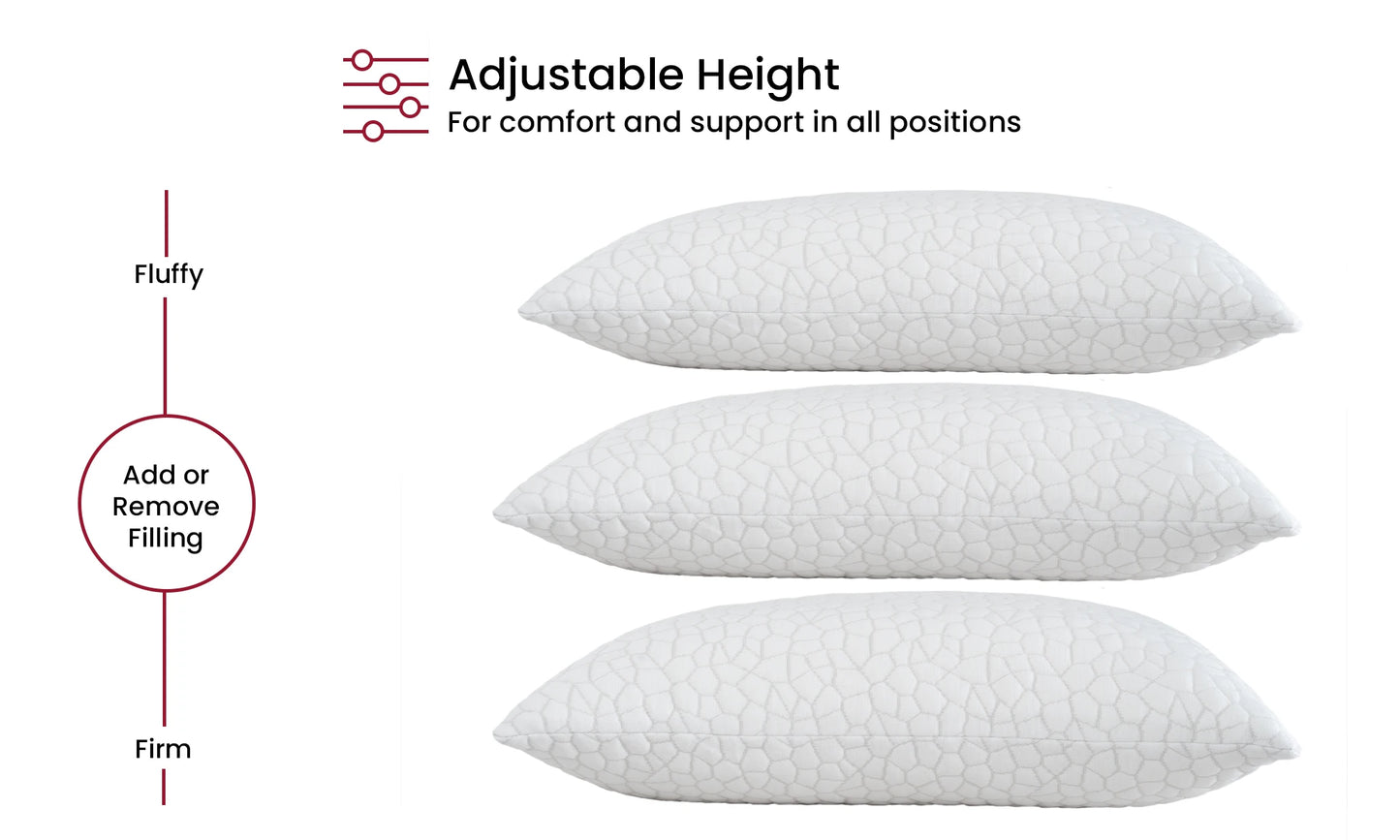 Lux Decor Memory Foam Pillows 2 Pack With Washable Cover