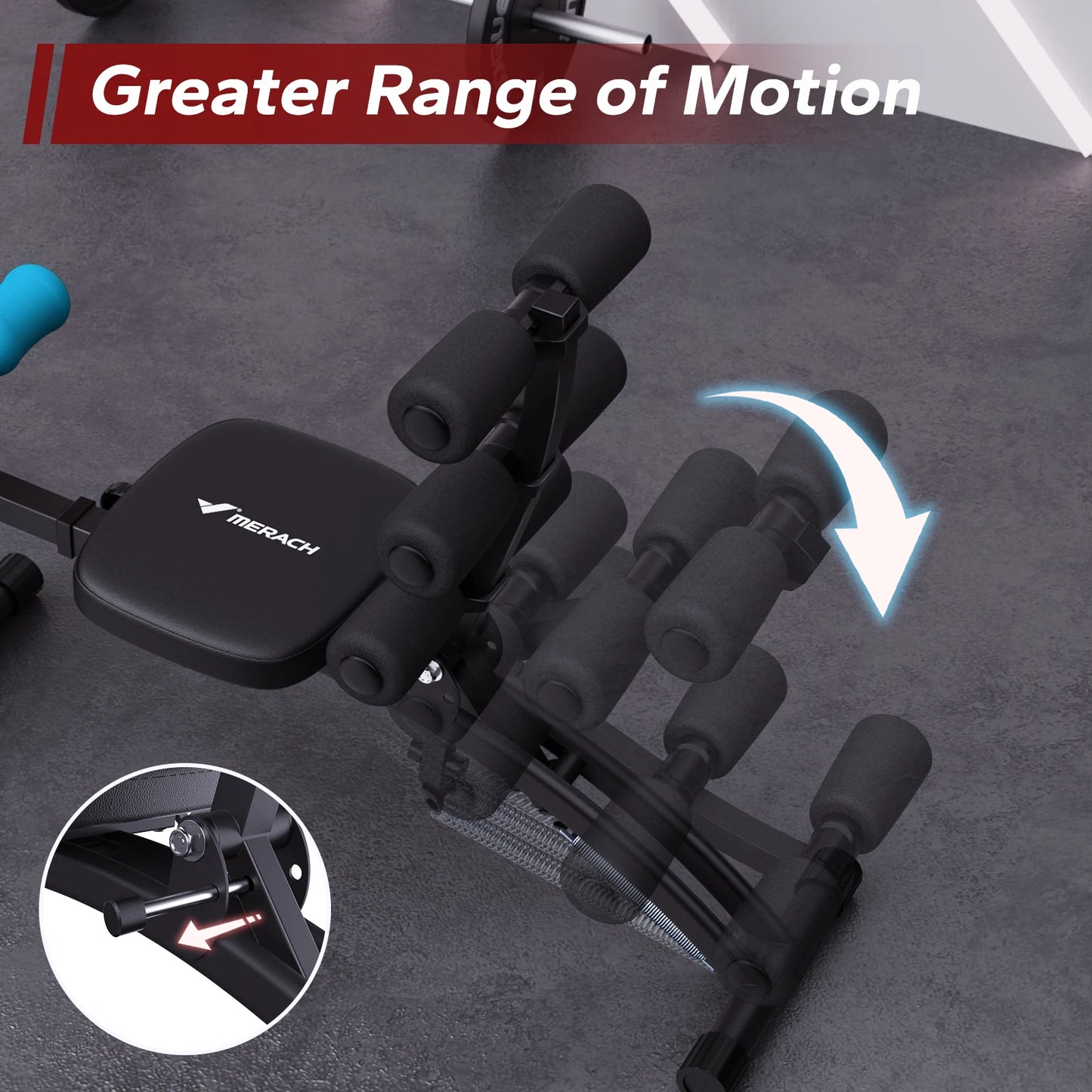 MERACH Ab Machine Sit Up Trainer Bench Multifunctional