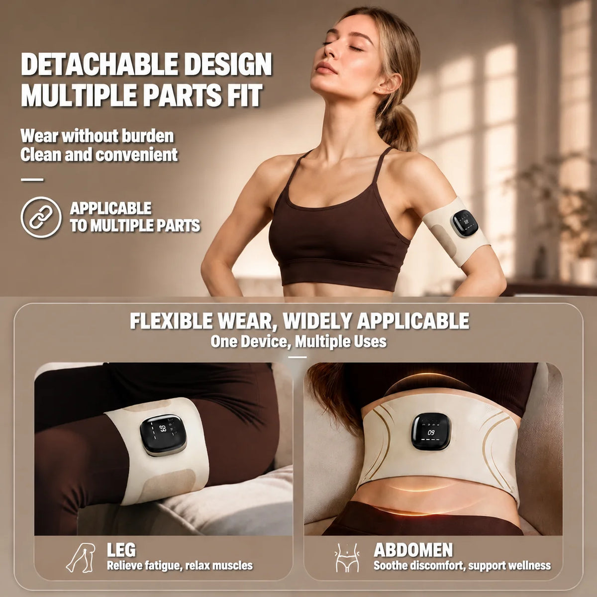 Jitesy Heated TNS EMS Ab Muscle Stimulator For Fat Loss