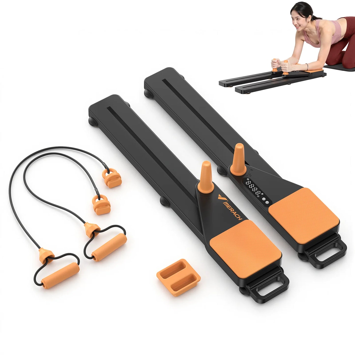 MERACH Portable Pilates Board Multifunctional Ab Trainer Anti Slip