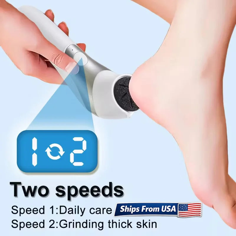 Professional Electric Foot Callus Remover Pedicure Kit With Rechargeable Battery