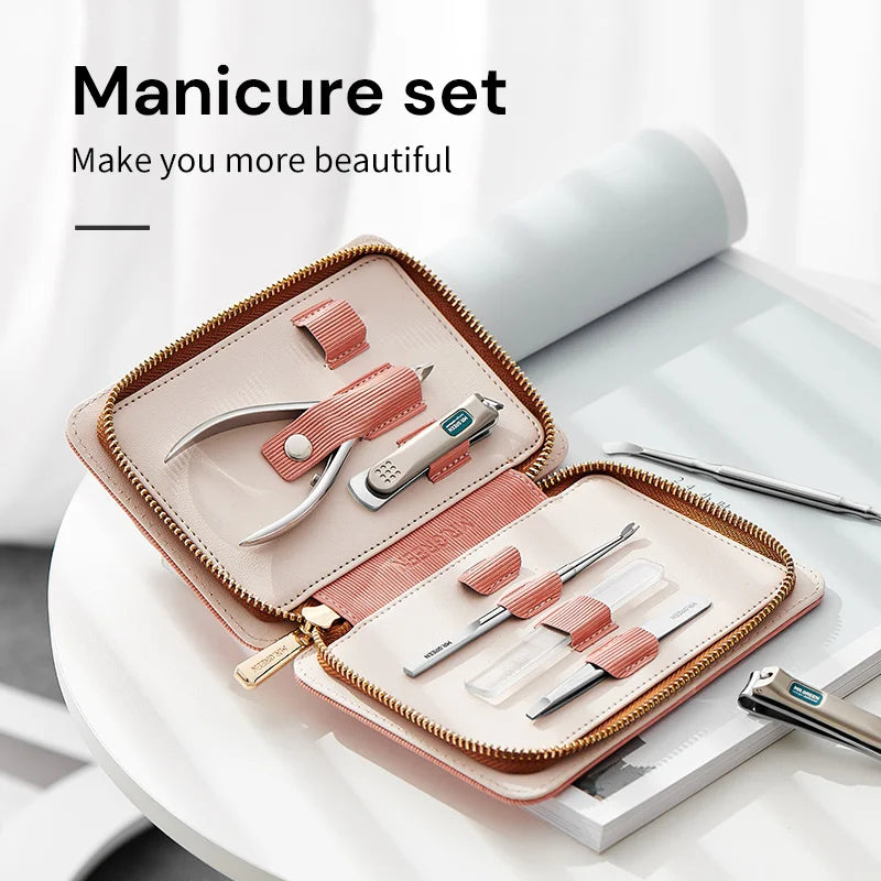 MR.GREEN 7-In-1 Manicure Set Stainless Steel Nail Tools Case