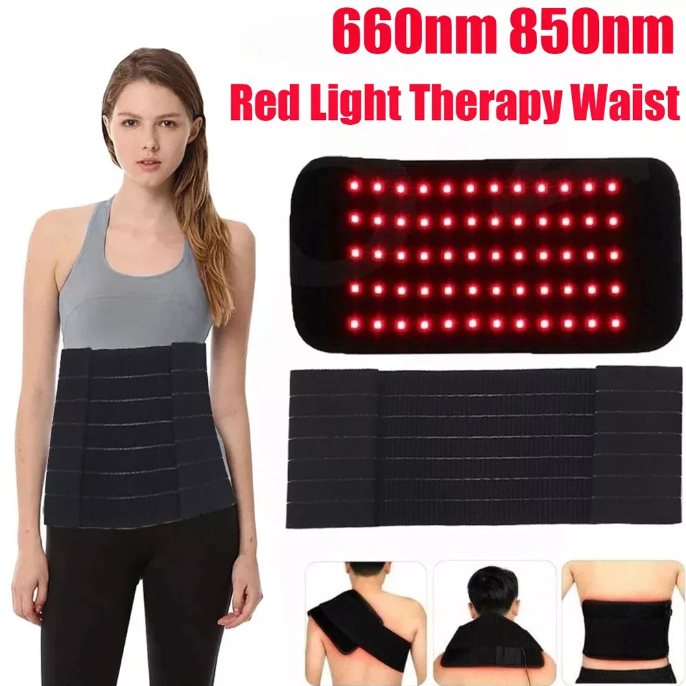 Near Infrared Red Light Therapy Waist Wrap 660nm 30W Pain Relief