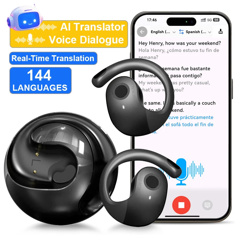 GreatWall Real Time Translation Wireless Earphones With AI Language Support