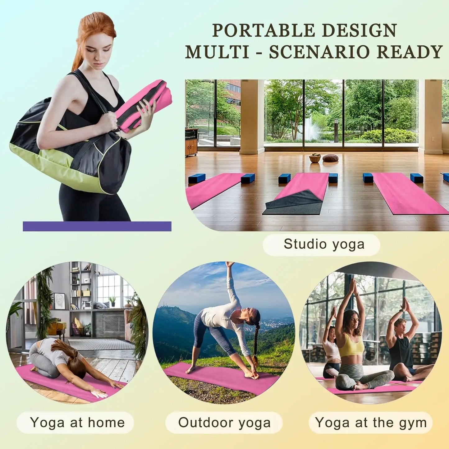 Extra Thick 600GSM Yoga Mat Towel Non Slip Sweat Absorbent