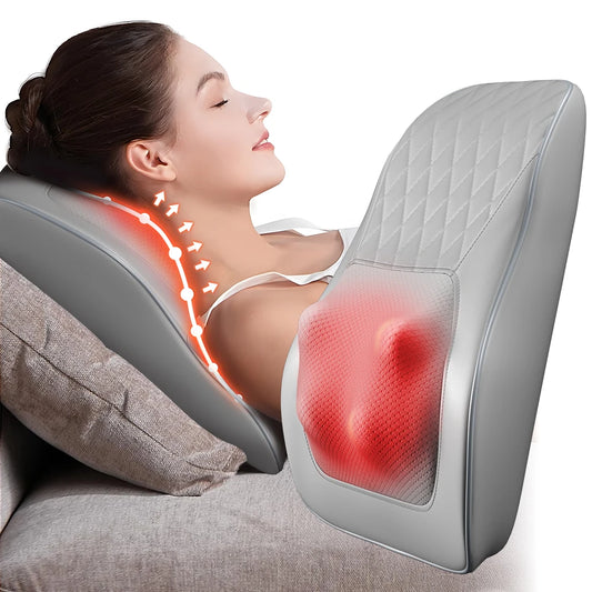 HIMOU Back Massager With Heat 3D Kneading For Neck Shoulder