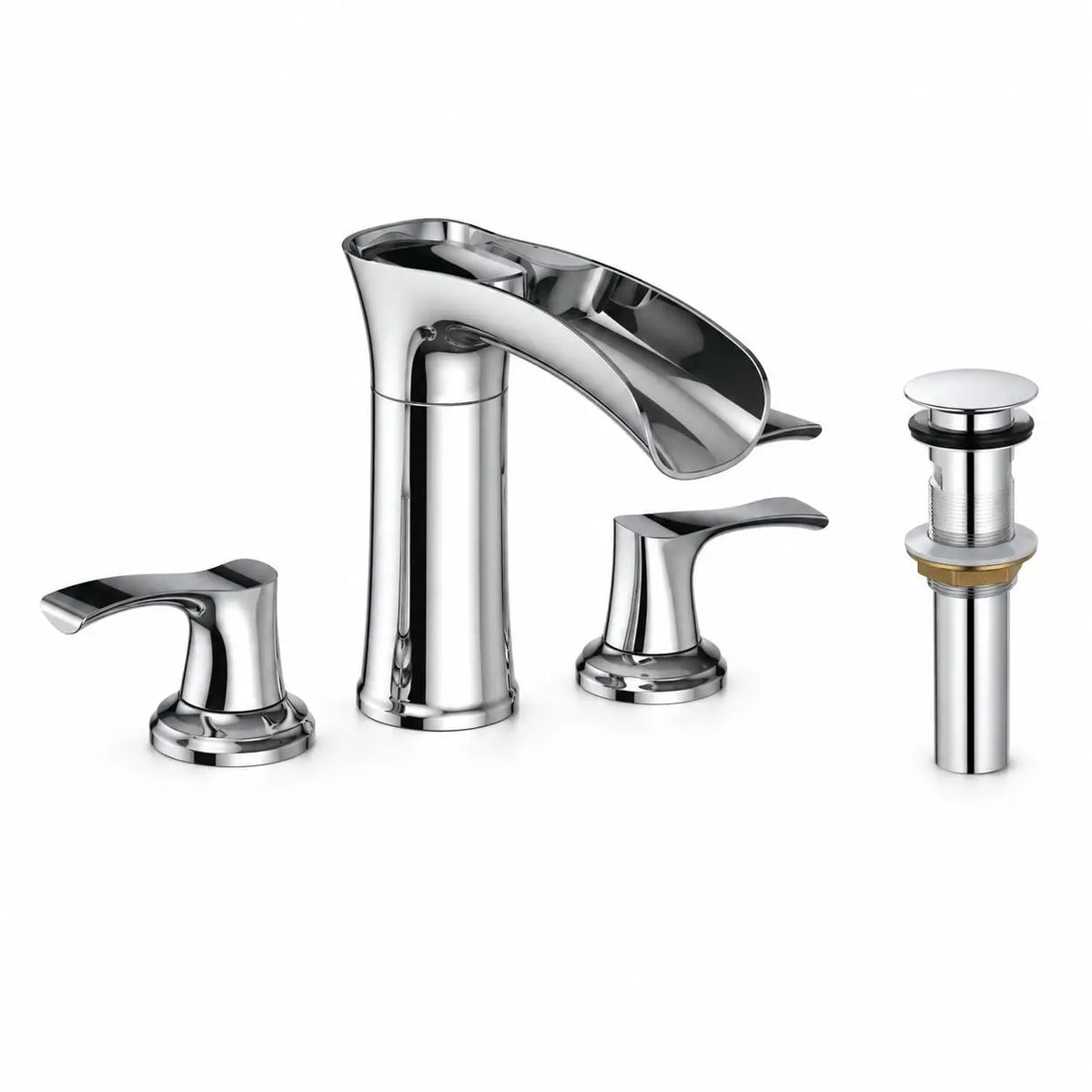 HiMISS Waterfall Bathroom Faucet Dual Handle Sink Tap