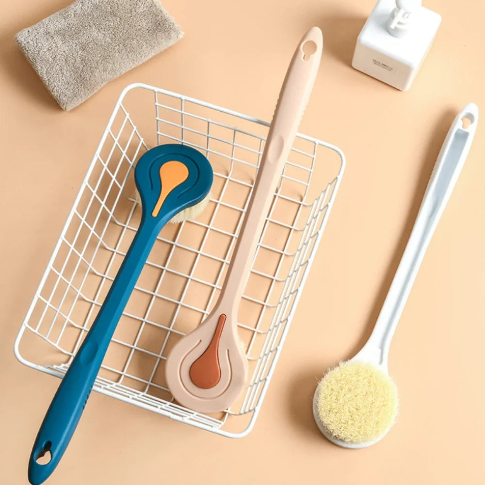 Long Handle Bath Brush With Back Scrubber For Body Massage