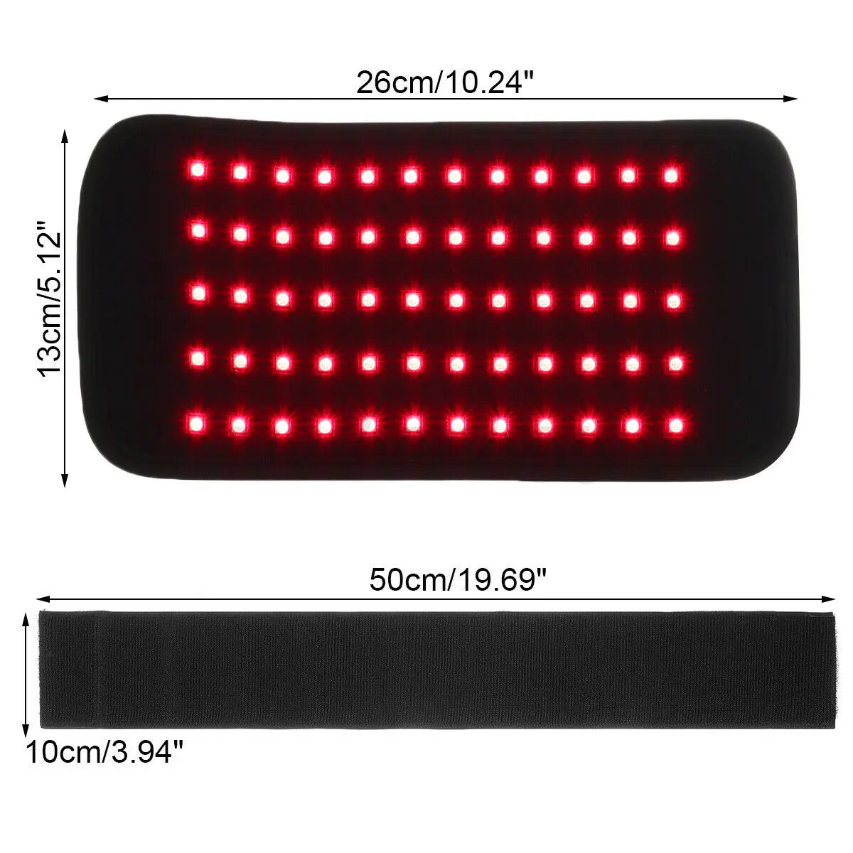 Near Infrared Red Light Therapy Waist Wrap 660nm 30W Pain Relief