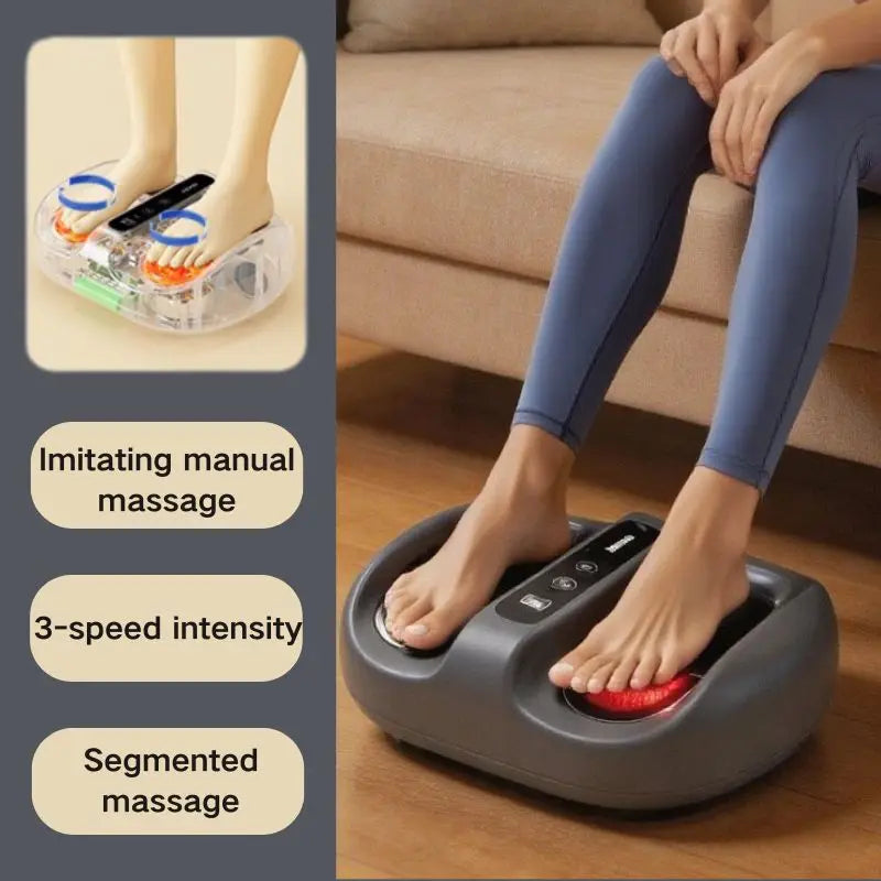 Mini Foot Massager With Heat And Deep Kneading Massage Vibration