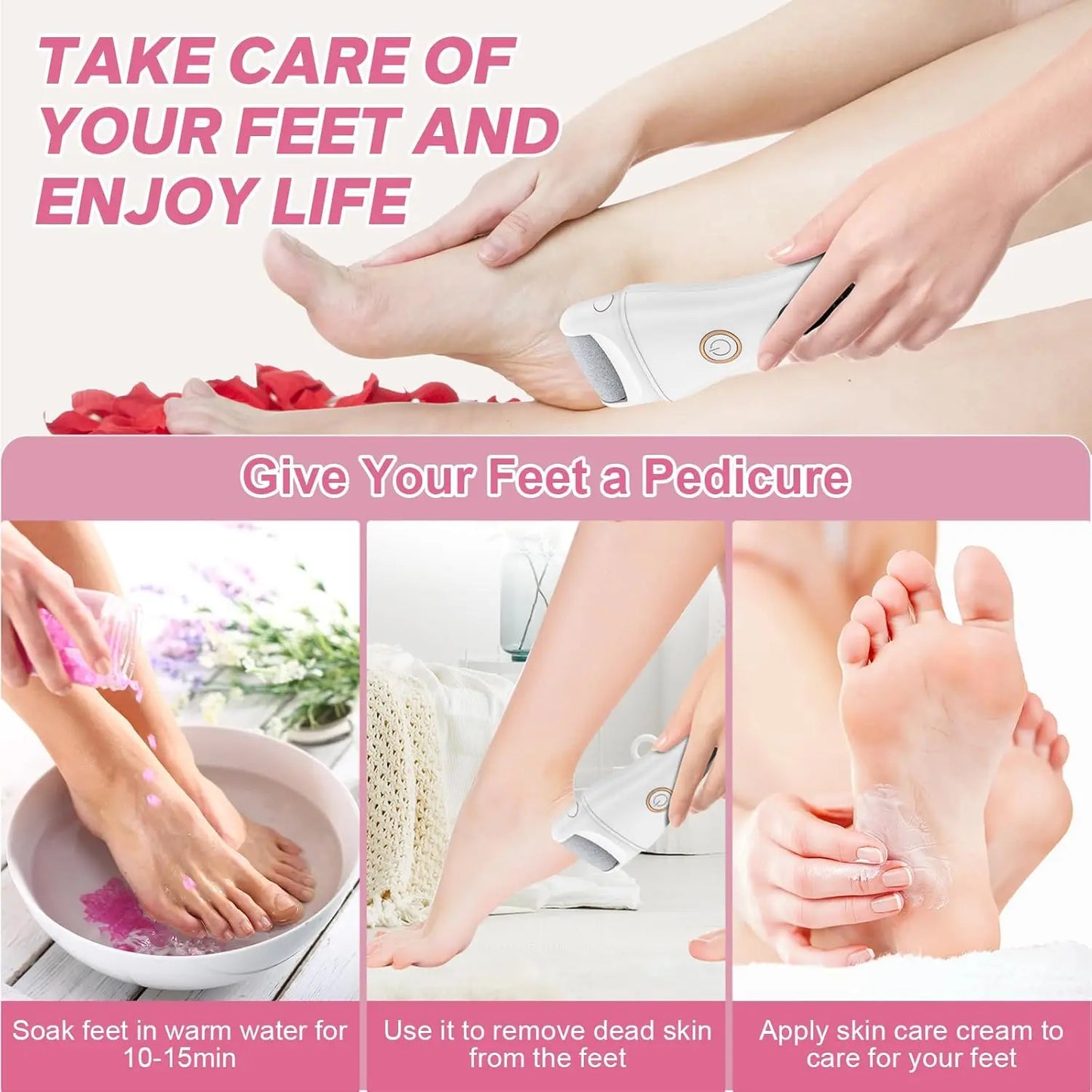 Electric Foot File 3 Speed Callus Remover
