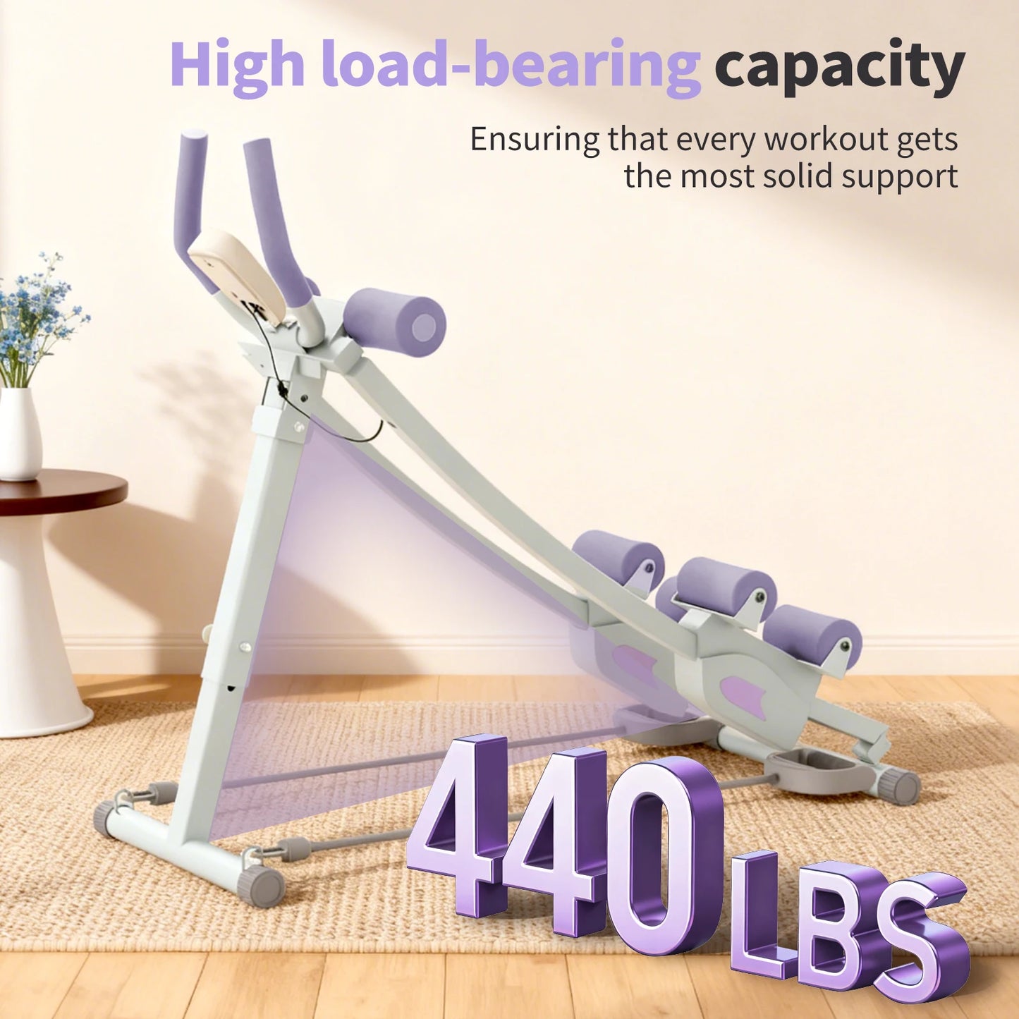 Abdominal Curling Exercise Machine Foldable Abdominal Trainer