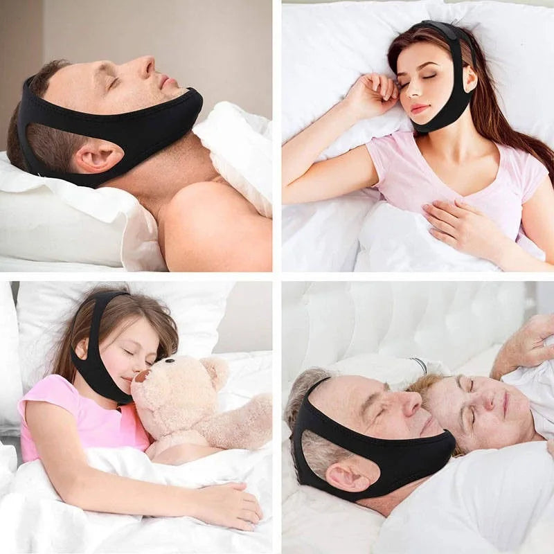 New Neoprene Anti Snore Chin Strap Sleep Apnea Jaw Support