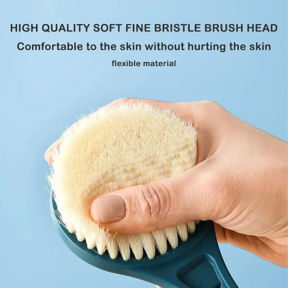 Long Handle Bath Brush With Back Scrubber For Body Massage