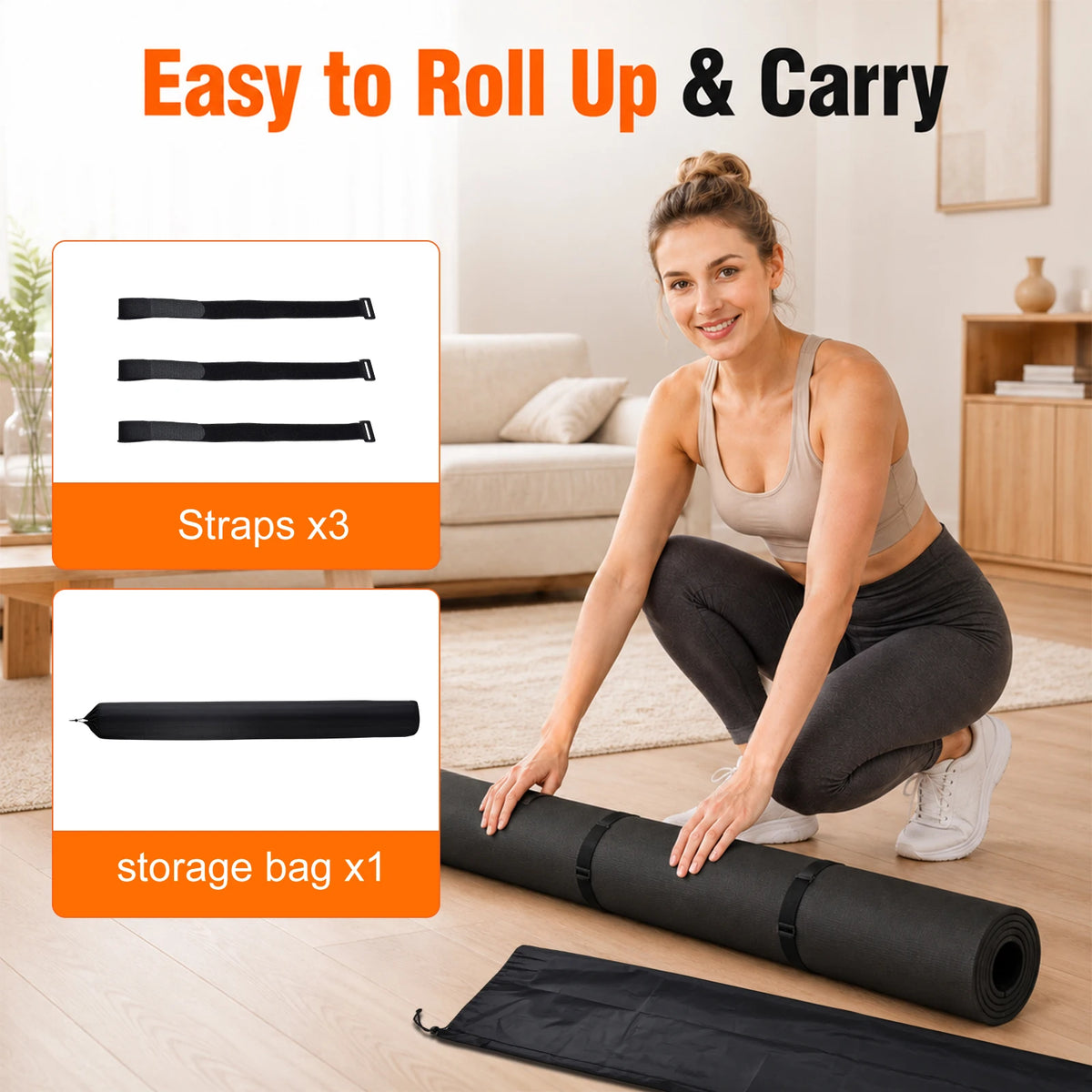 High Density Non Slip Workout Mat For Home Gym And Yoga Training