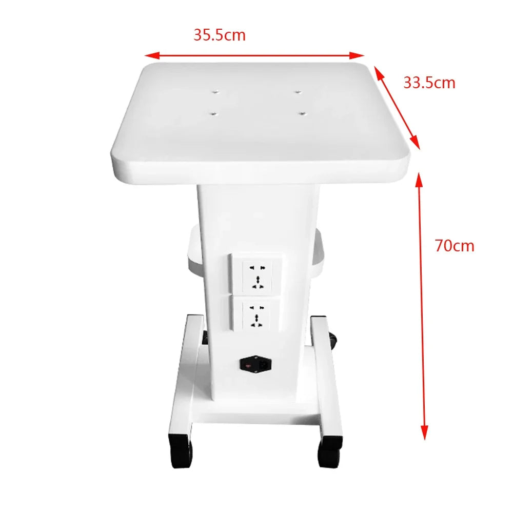 NONEGROSS Salon Trolley With Socket Stand Rolling Cart