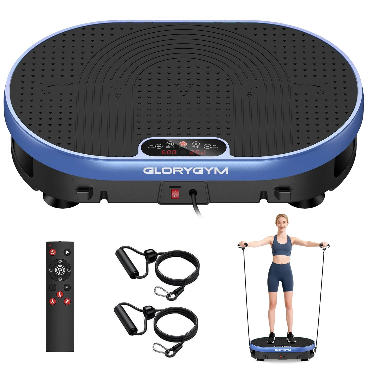 Vibration Plate Whole Body Exercise Machine Remote Control 120 Levels