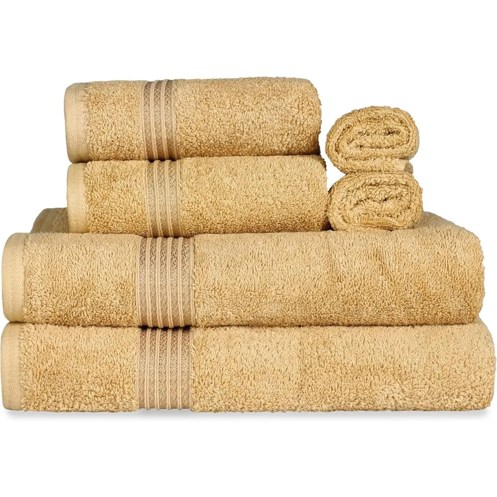 Luxury Egyptian Cotton Bath Towels Set
