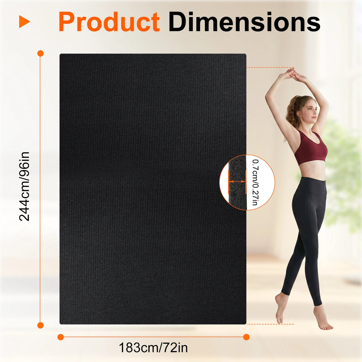 High Density Non Slip Workout Mat For Home Gym And Yoga Training