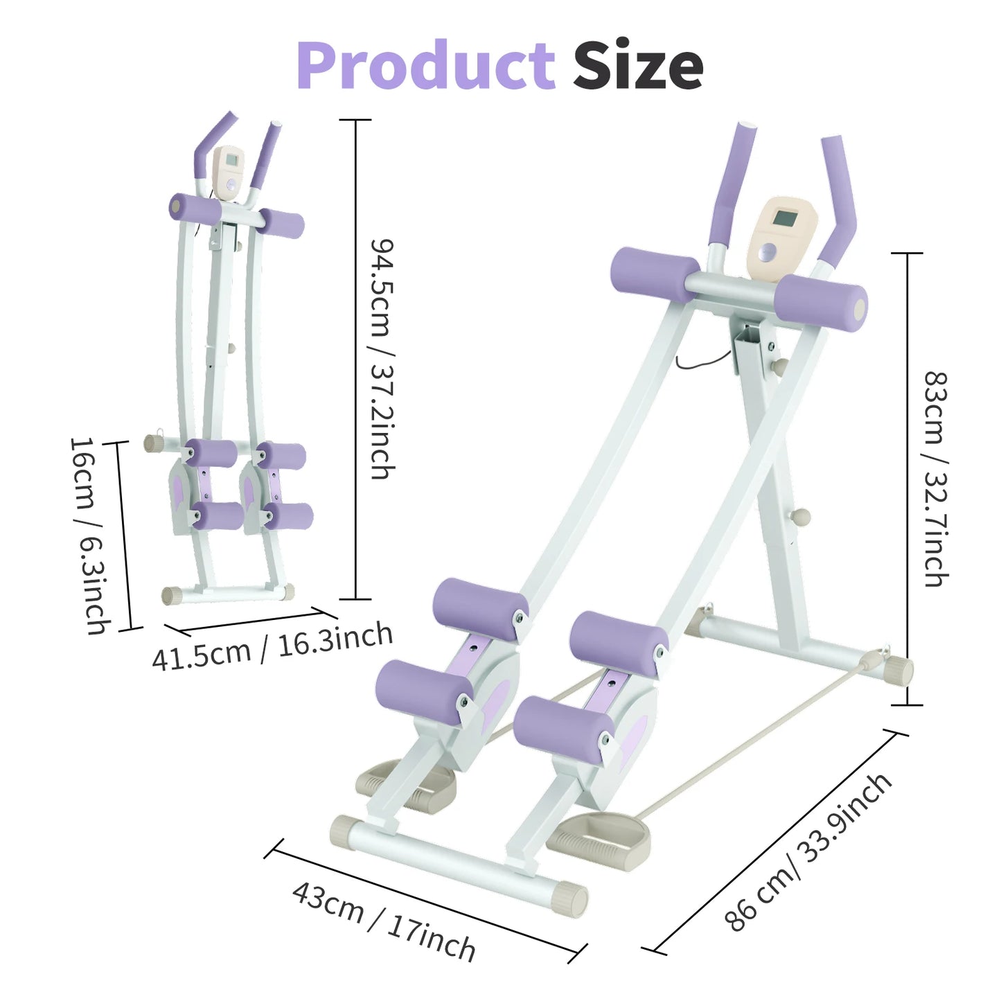 Abdominal Curling Exercise Machine Foldable Abdominal Trainer