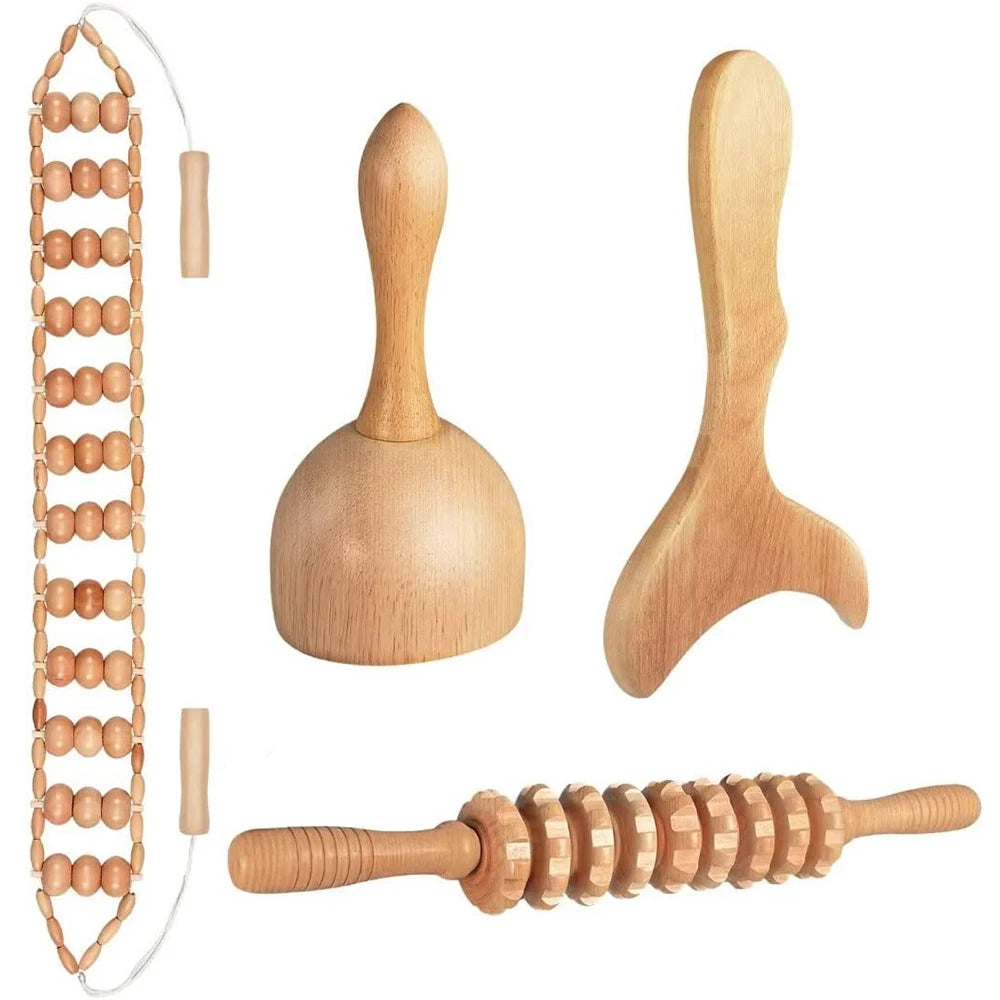Wood Therapy Massage Tools Maderoterapia Kit for Body Contouring
