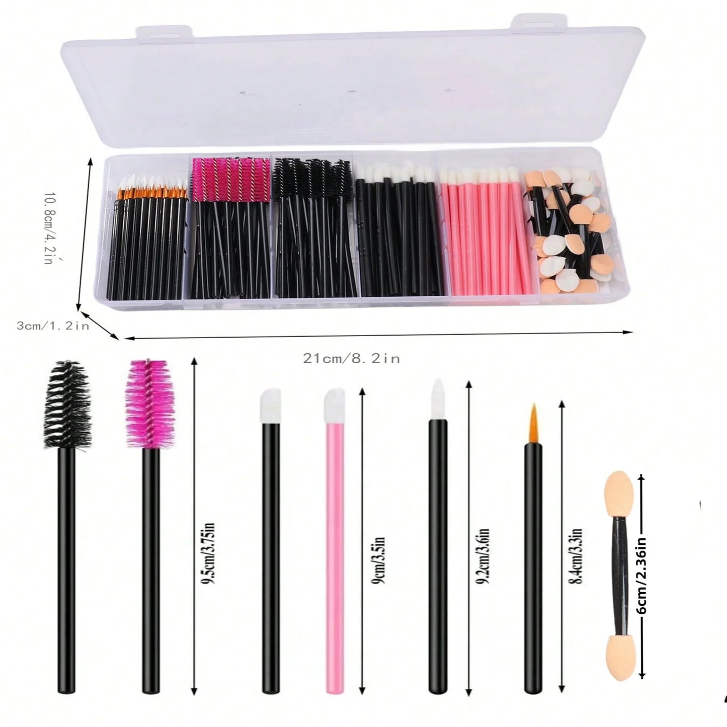 Deluxe Disposable Makeup Tool Kit With Portable Storage Case 300pcs