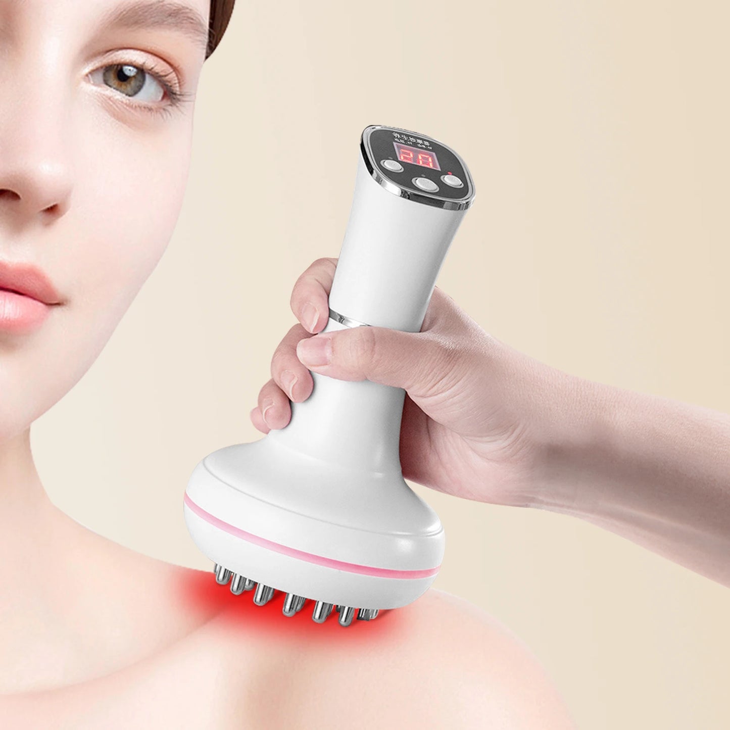 None Meridian Electric Massager Brush For Full-Body Relaxation