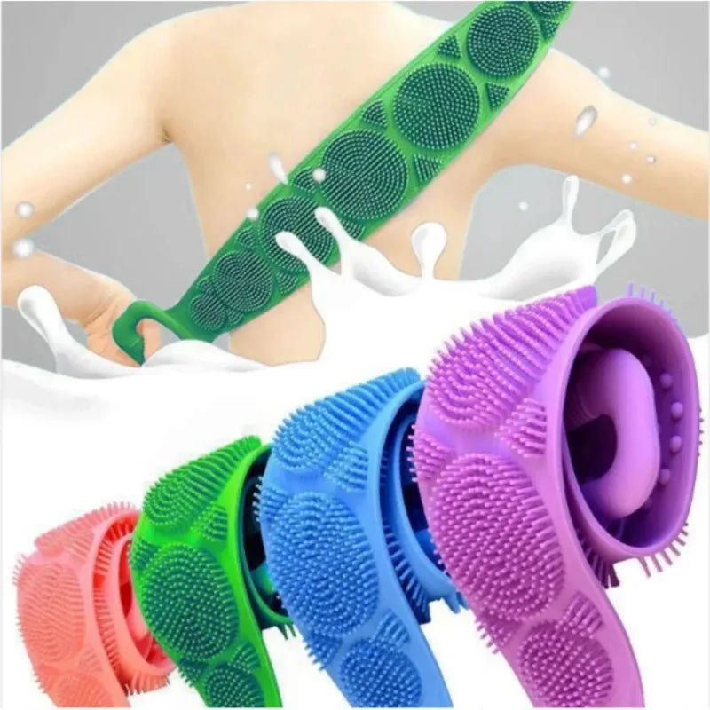 Silicone Back Scrubber Massage Exfoliating Bath Brush Sponge