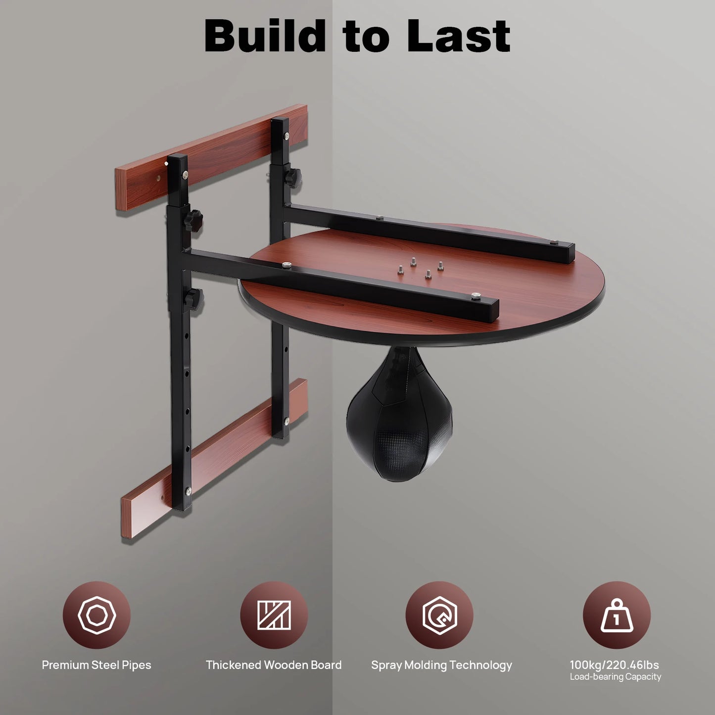 Heavy Duty Adjustable Speed Bag Platform Kit For Wall Mounted Boxing Training