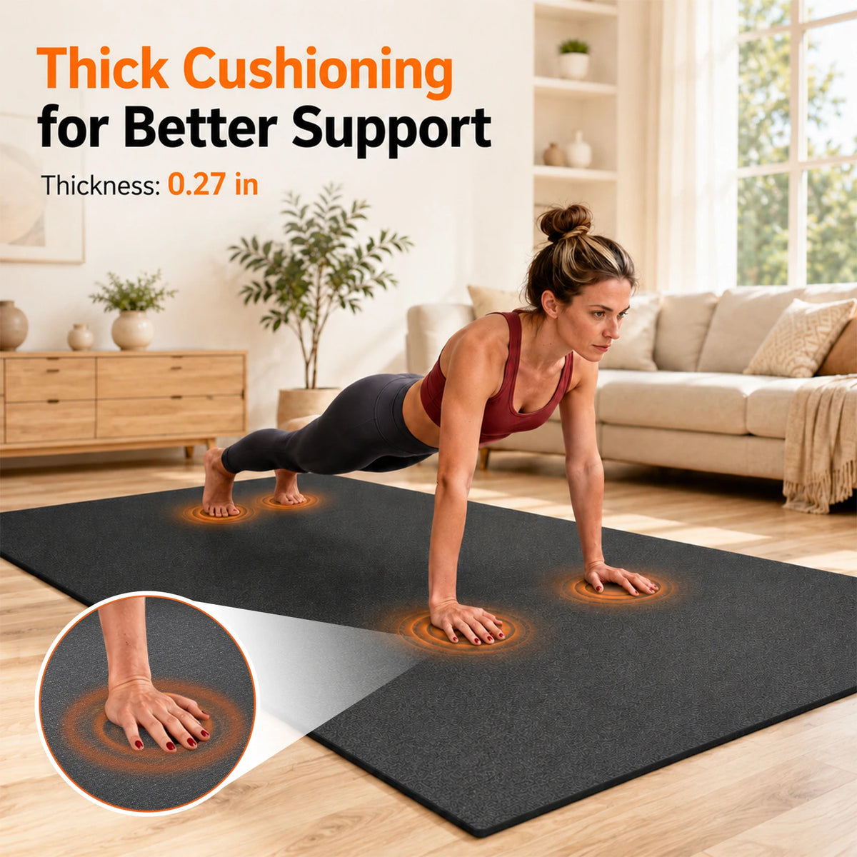 Professional Non Slip Double Yoga Mat Home Gym Fitness Training