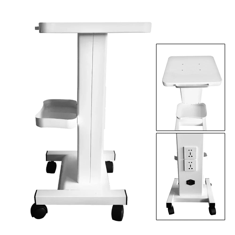 NONEGROSS Salon Trolley With Socket Stand Rolling Cart