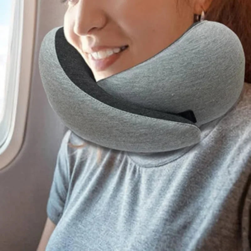 Travel Neck Pillow Memory Foam U Shape Adjustable for Car