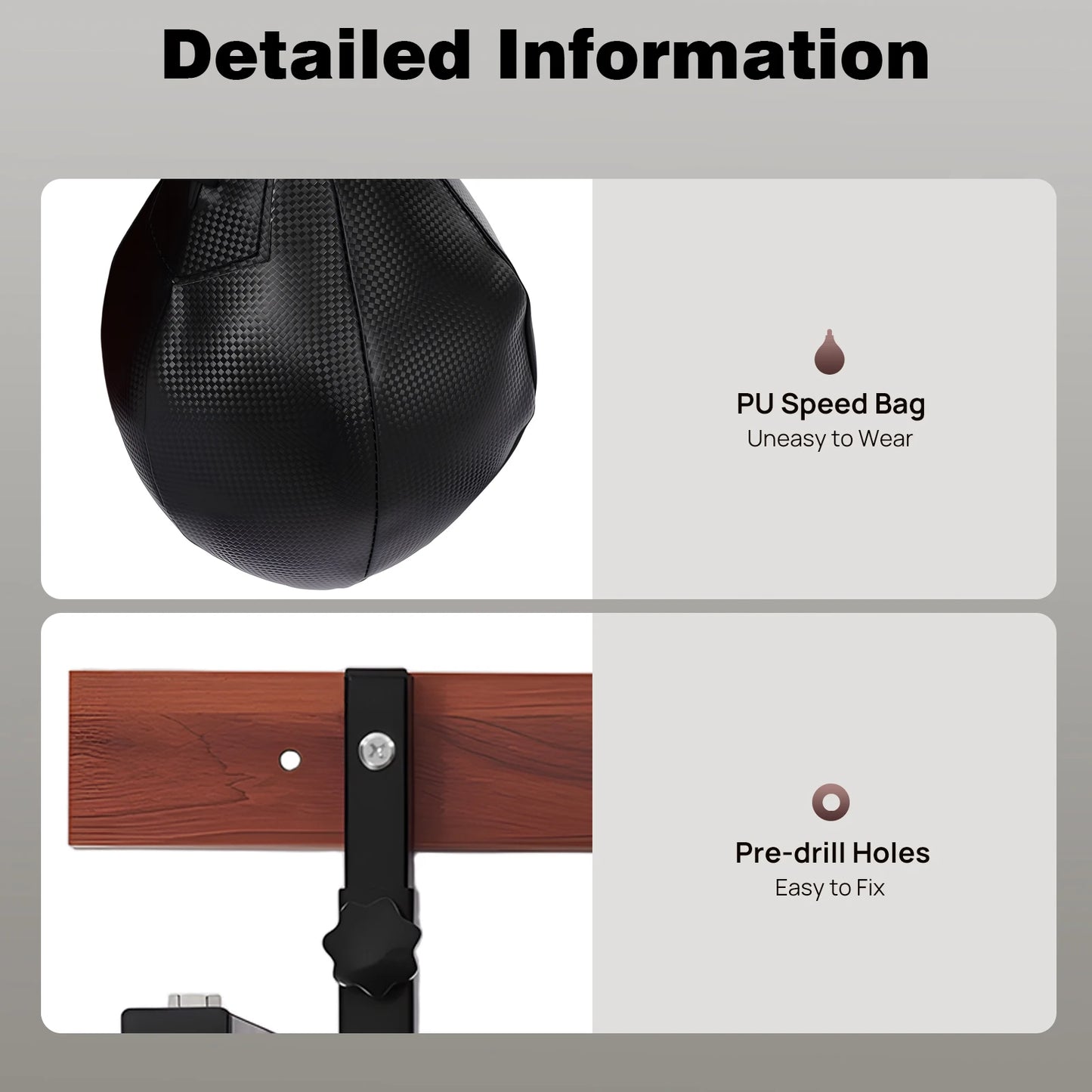 Heavy Duty Adjustable Speed Bag Platform Kit For Wall Mounted Boxing Training